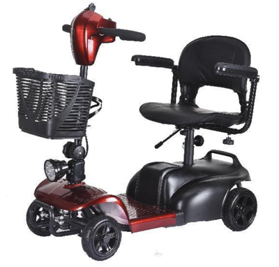 To'rt g'ildirakli elektr skuter, yuqori barqarorlik, buklanadigan engil elektr skuter, keksalar va nogironlar uchun mos SL-001